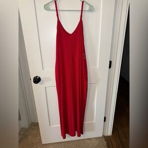 Zenana Outfitters Red Maxi Sundress with Spaghetti Straps